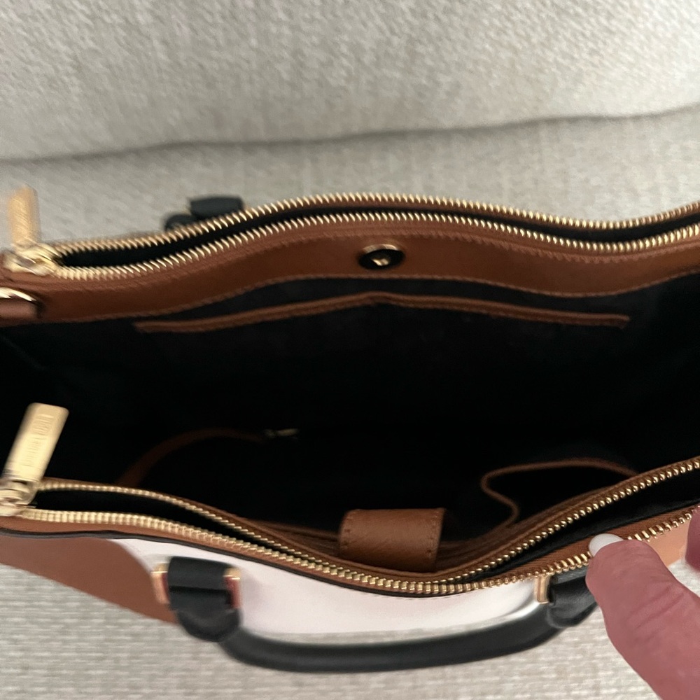 Michael Kors Black, Brown, and White Satchel - Picture 5 of 5